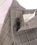 BOGLIOLI -Milano Semi-Lined Deconstructed Wool Gray/Beige Plaid Check Suit- 40R