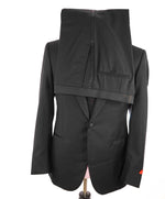 $4,595 ISAIA - "AQUASPIDER" Satin PEAK LAPEL Black Wool Tuxedo - 44L