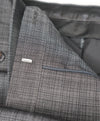 VERSACE COLLECTION - Abstract Check Gray Wool Suit Logo Buttons  - 38R