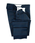 SAKS FIFTH AVENUE - *MADE IN ITALY* Teal Blue Plaid Check Dress Pants - 30W
