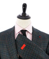 ISAIA - CASHMERE/Silk/Linen Blend Windowpane Check Blazer W LOGO- 46R
