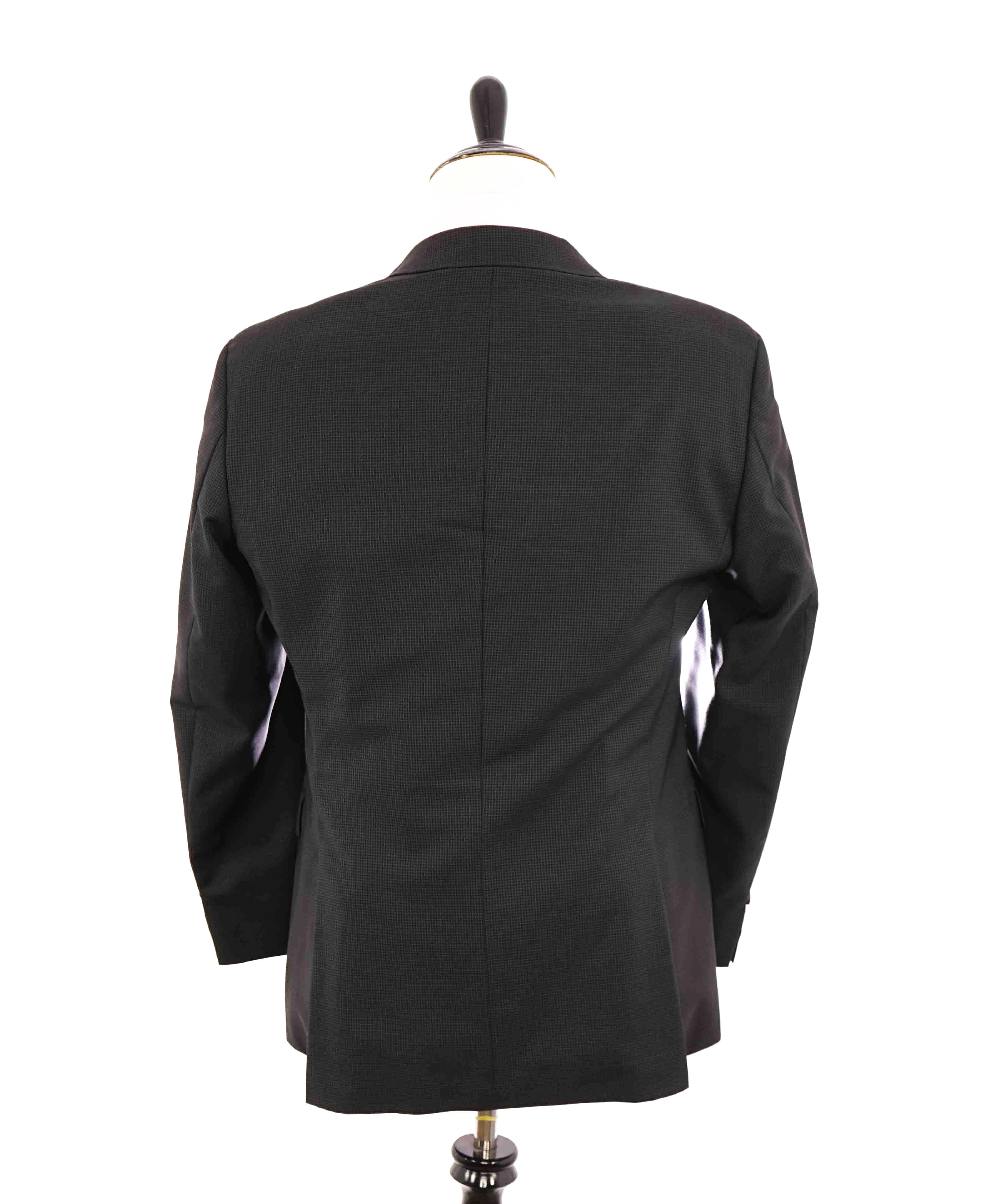 $895 HUGO BOSS - Gray Micro Check Blazer With Notch Lapels - 40R