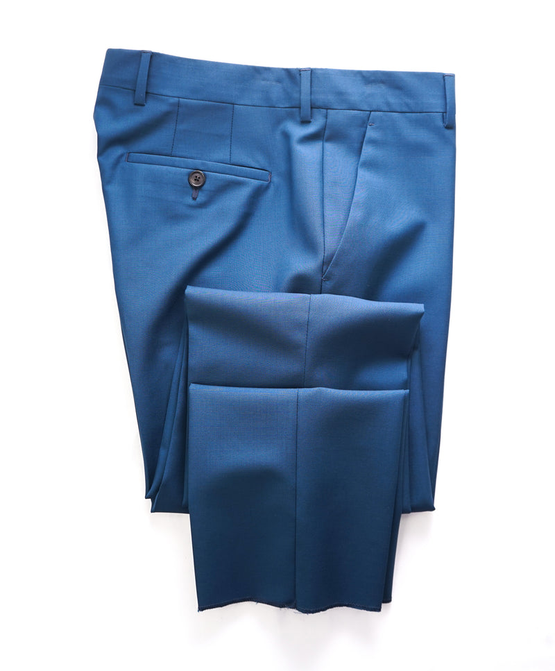 PAUL SMITH - Wool / Mohair Blue Turquoise Flat Front Dress Pants - 31W (38R US)
