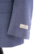 CANALI - Blue Melange Houndstooth Blazer W Bright Buttons - 48R