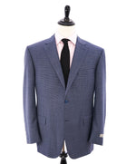 CANALI - Blue Melange Houndstooth Blazer W Bright Buttons - 48R