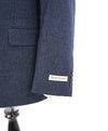HICKEY FREEMAN - Flannel Wool Medium Blue "Millburn ii" Blazer - 42R