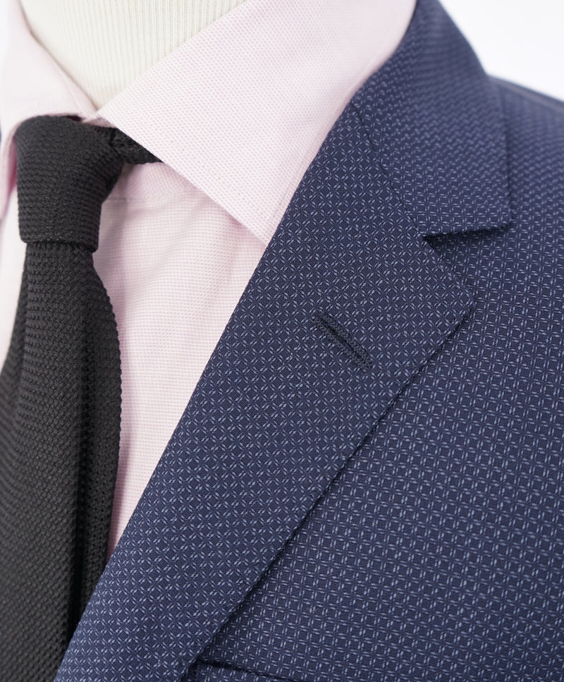 HUGO BOSS - “Hutch3” Geometric Weave Bold Blue Blazer - 38R