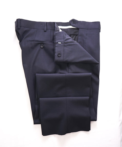 EMPORIO ARMANI - Solid Navy *Closet Staple* Flat Front Dress Pants - 37W (54 EU)