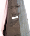 CANALI - "IMPECCABILE" Gray & Blue Raised Textured Stripe Blazer - 40S