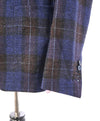 TAGLIATORE - Wide Peak Lapel Brown/Blue Bold Plaid Blazer 5-Button - 38R
