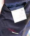 TAGLIATORE - Wide Peak Lapel Brown/Blue Bold Plaid Blazer 5-Button - 38R