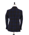 TAGLIATORE - Wide Peak Lapel Brown/Blue Bold Plaid Blazer 5-Button - 38R