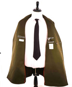$2,000 ELEVENTY - Green/Gold CASHMERE/Wool Pilot/Aviator Overcoat - 44R (54EU)