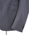 Z ZEGNA - Blue/Gray Multicolor Abstract Check Drop 8 Wool Blazer - 38S