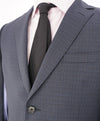 Z ZEGNA - Blue/Gray Multicolor Abstract Check Drop 8 Wool Suit - 40S