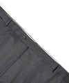 SAMUELSOHN - "Super 120's" Solid Charcoal Gray Solid Flat Front Pants - 48W
