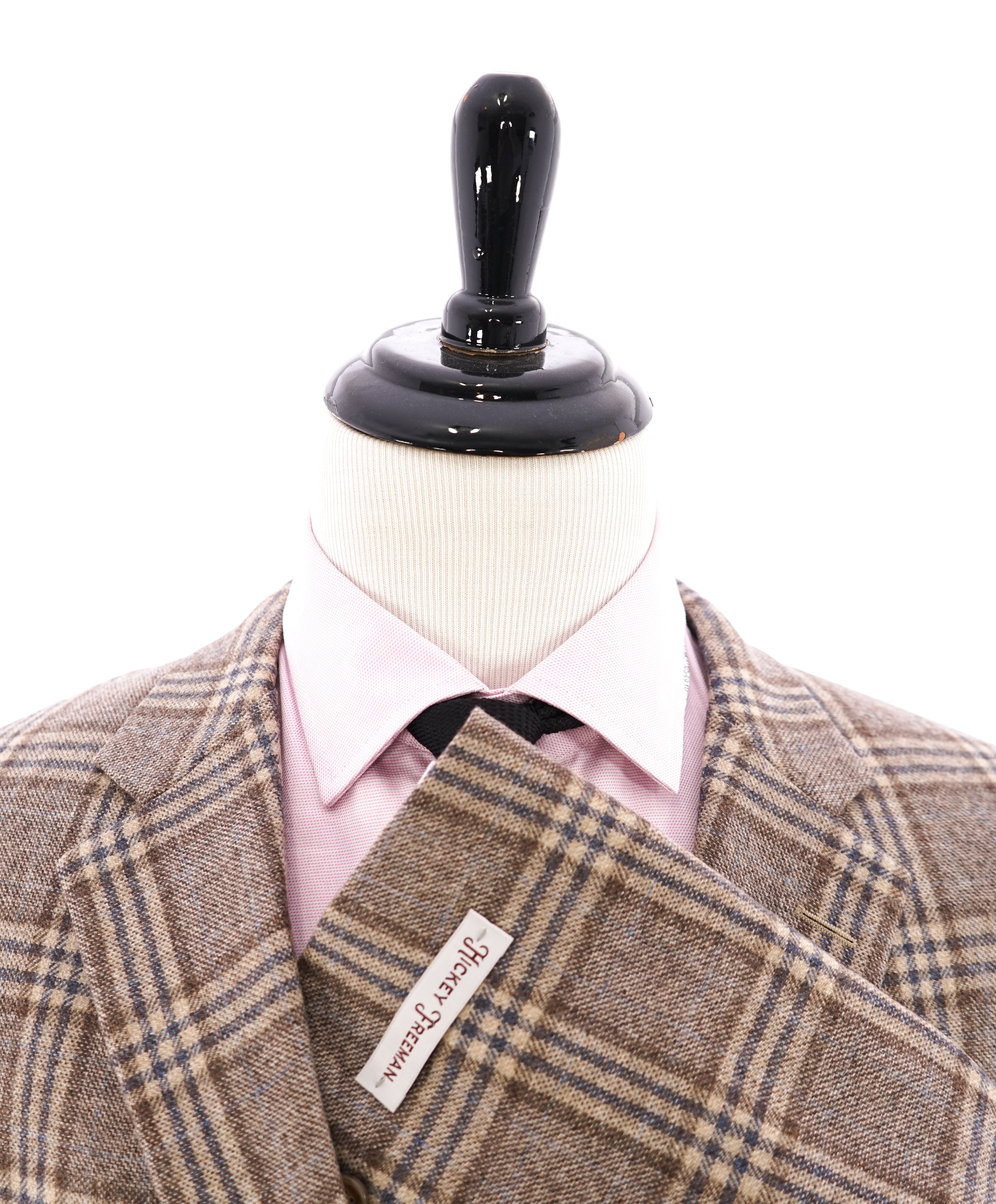 HICKEY FREEMAN - CASHMERE Blend Prince of Wales Check Blazer - 48R