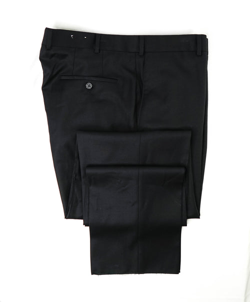 SAMUELSOHN - *SUPER 120's* Black Wool Flat Front Dress Pants - 38W