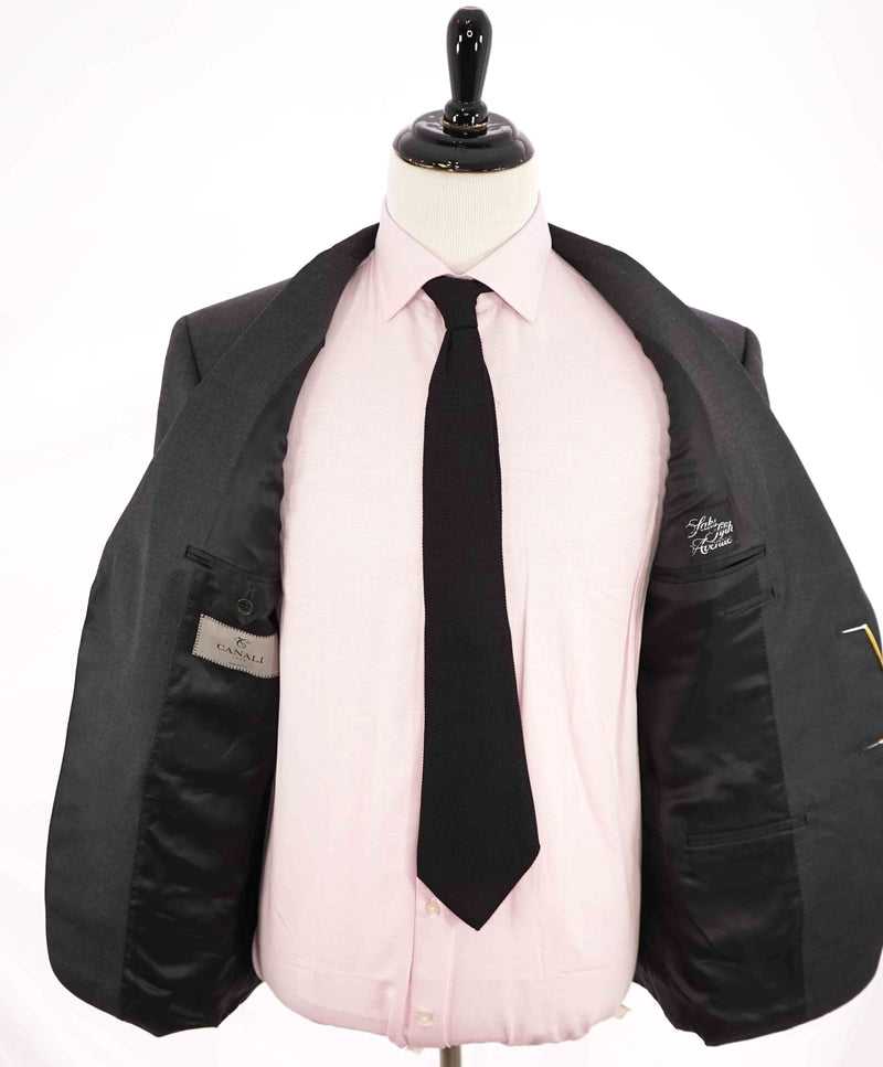 $2,000 CANALI - Charcoal Gray *CLOSET STAPLE* Notch Lapel Suit - 44S
