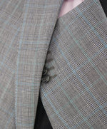 Z ZEGNA - Gray & Teal Prince Of Wales Check "TECHNO WOOL" Blazer - 40S