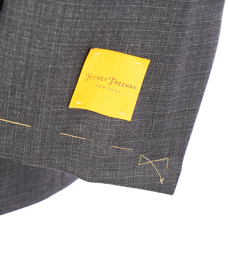 HICKEY FREEMAN - LORO PIANA Fabric "Oxford Weave" Gray Blazer - 46L