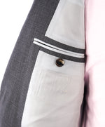 HICKEY FREEMAN - LORO PIANA Fabric "Oxford Weave" Gray Blazer - 46L