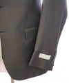$2,000 CANALI - Solid Black *CLOSET STAPLE* Notch Lapel Suit - 38S