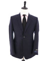 SAKS FIFTH AVENUE / ERMENEGILDO ZEGNA- Classic Fit Oxford Weave Blue Blazer- 42R