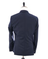 HUGO BOSS - Shawl Collar Blue On Blue Check SILK Blazer Dinner Jacket - 42R
