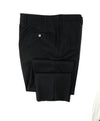 ISAIA - *AQUASPIDER 160's* MOP Black Wool Dress Pants Flat Front - 36W
