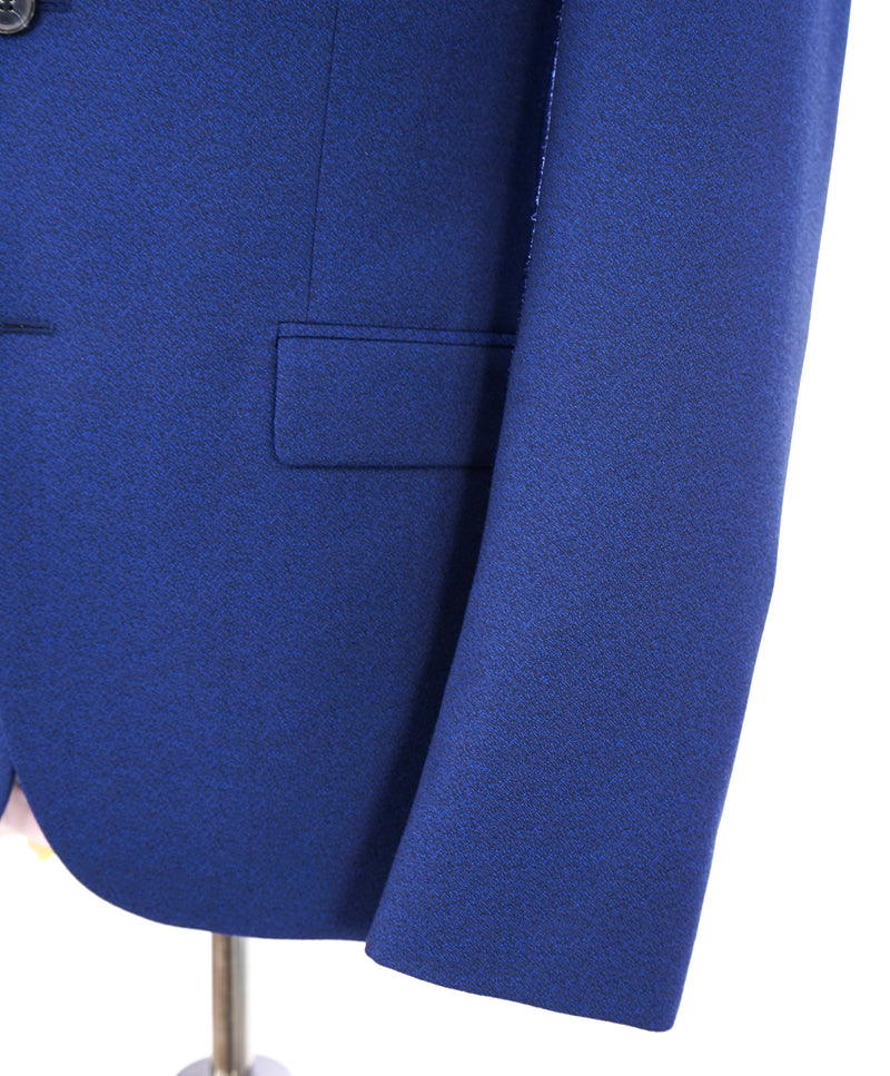 HUGO BOSS - Cobalt Blue Textured Blazer Dinner Jacket - 40S