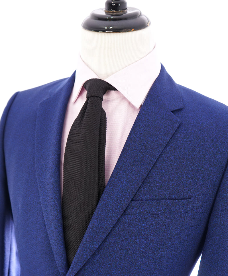 HUGO BOSS - Cobalt Blue Textured Blazer Dinner Jacket - 40S