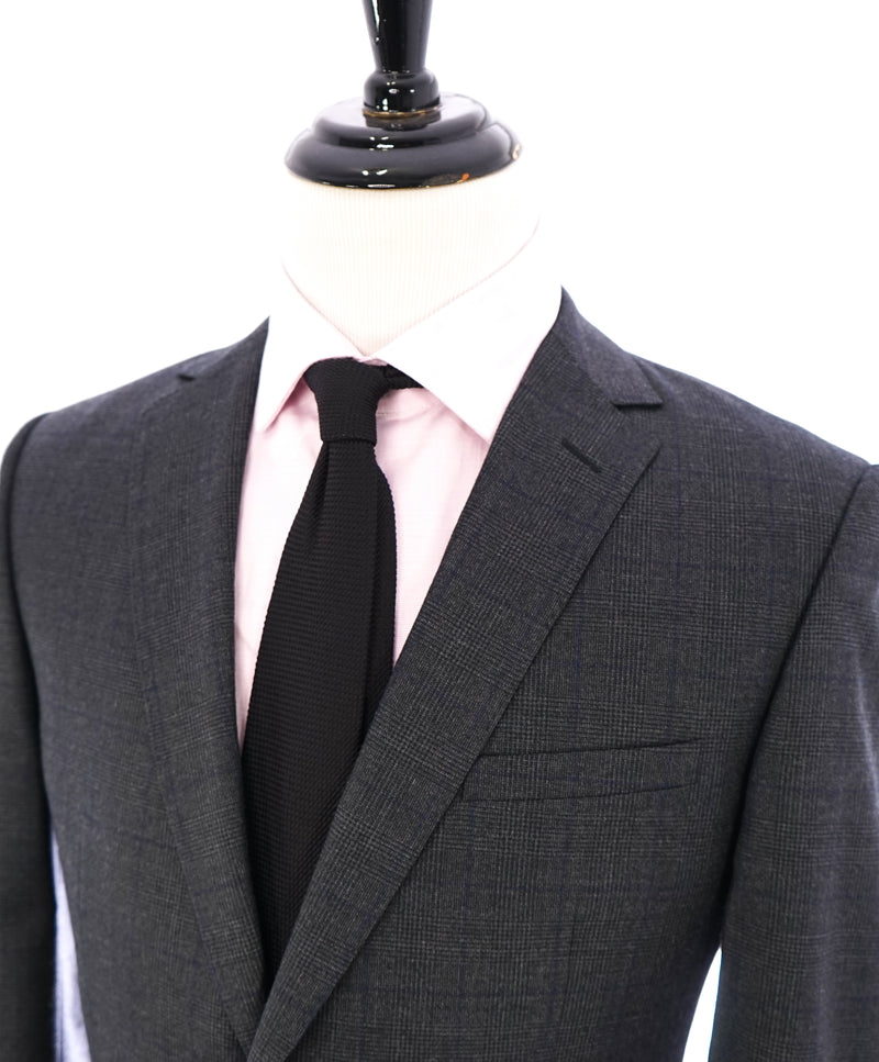 Z ZEGNA - Prince of Wales Gray & Blue Check Plaid Blazer Drop 8 - 44R