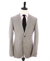 Z ZEGNA -"TECHMERINO" Geometric Textured Gray Drop 8 Wool Suit Slim - 42L