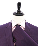 PAUL SMITH - Burgundy Micro Houndstooth "SOHO Fit" WOOL/SILK Suit - 40R