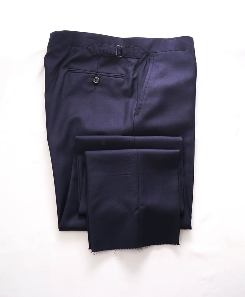 RALPH LAUREN BLUE LABEL - Navy Twill Weave Dress Pants Side Tabs - 36W (42 R)