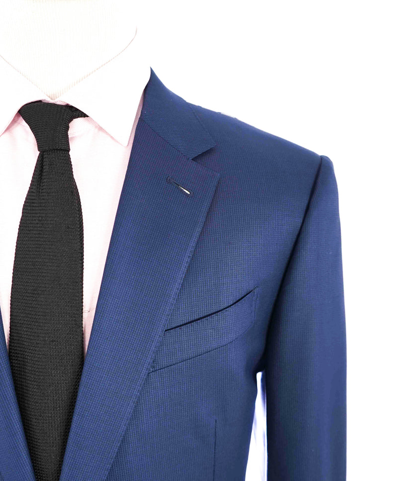 $3,990 ERMENEGILDO ZEGNA - "15 MILMIL 15" Blue Textured Premium Suit - 48R