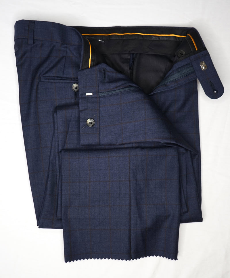 HICKEY FREEMAN - LORO PIANA Tasmanian Super 150's Burgundy/Blue - 40s