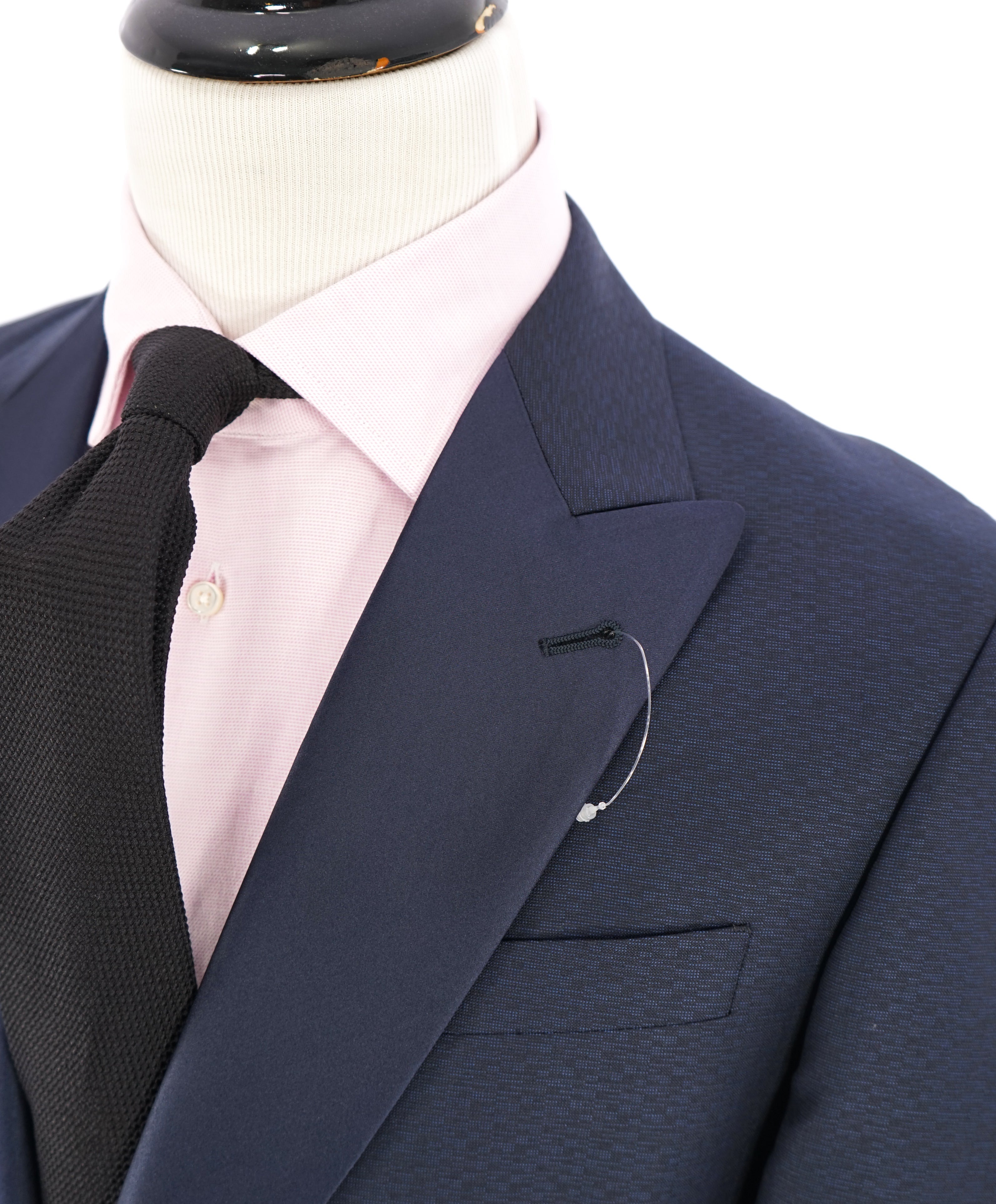 $3,095 GIORGIO ARMANI - Blue Peak Lapel "SOFT" Textured Dinner Jacket Blazer - 42R