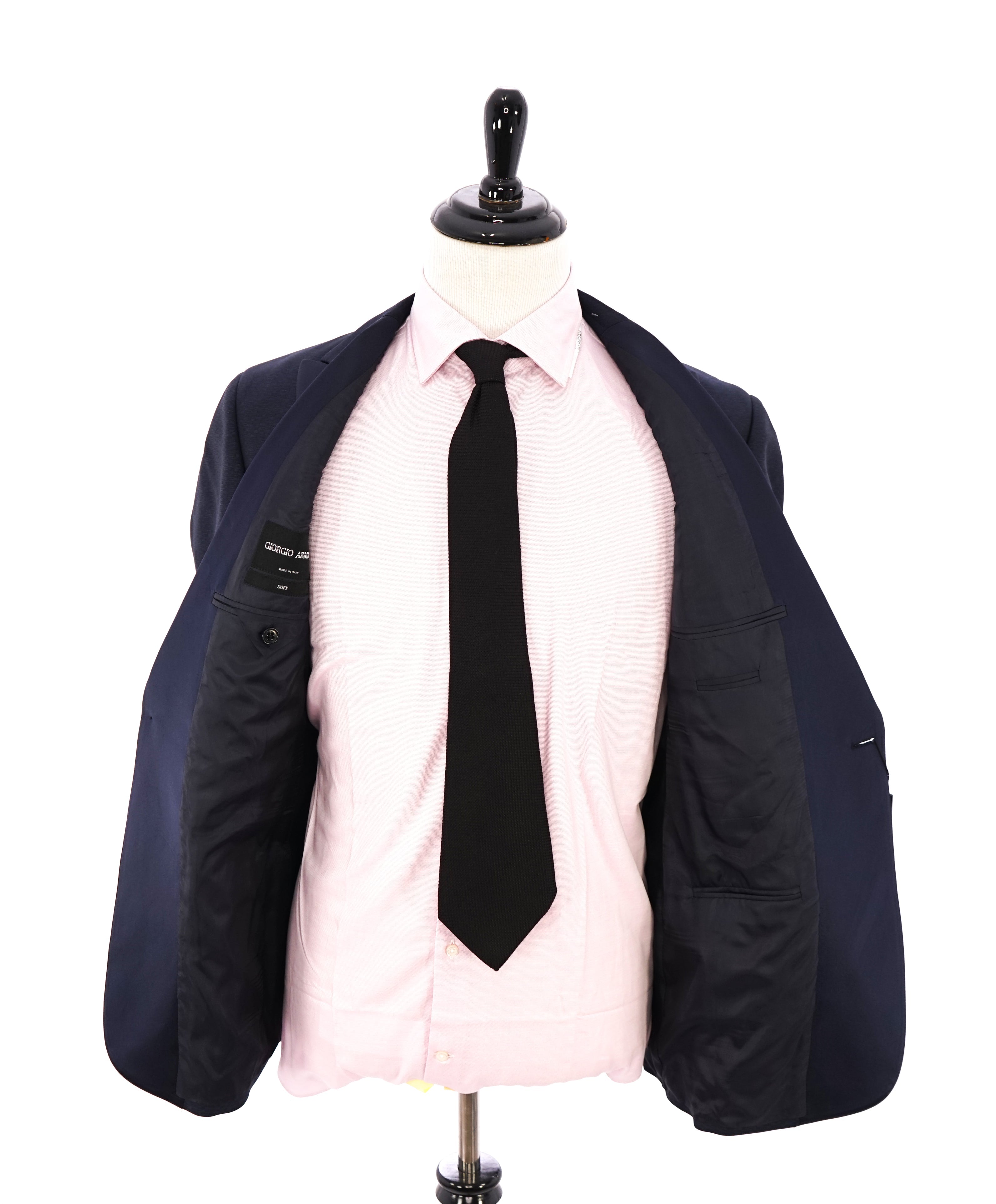 $3,095 GIORGIO ARMANI - Blue Peak Lapel "SOFT" Textured Dinner Jacket Blazer - 42R