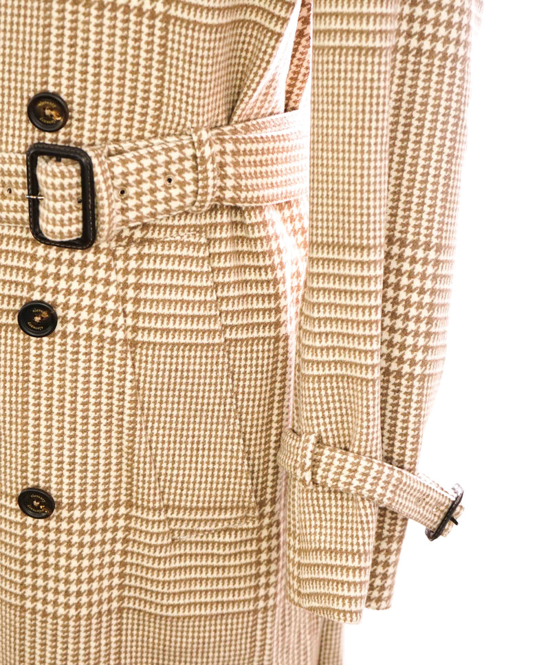 $2,695 ELEVENTY -Double Breasted CASHMERE/WOOL Tench Style Coat- 40 (50EU)