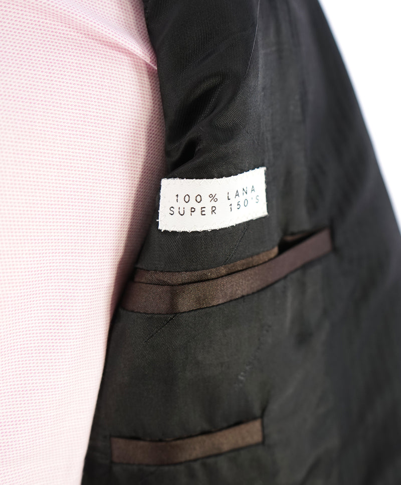 ARMANI COLLEZIONI - "EXECUTIVE Collection" Tonal Black Stripe Super 150's Suit- 36R