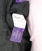 RALPH LAUREN PURPLE LABEL - PURE CASHMERE Royal Plaid Gray & Purple - 38R