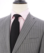 SAKS FIFTH AVENUE - ERMENEGILDO ZEGNA Gray Stripe Trim Suit - 38S