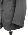 $1,595 RALPH LAUREN BLACK LABEL - Charcoal Ivory Stripe Wool Blazer - 44L