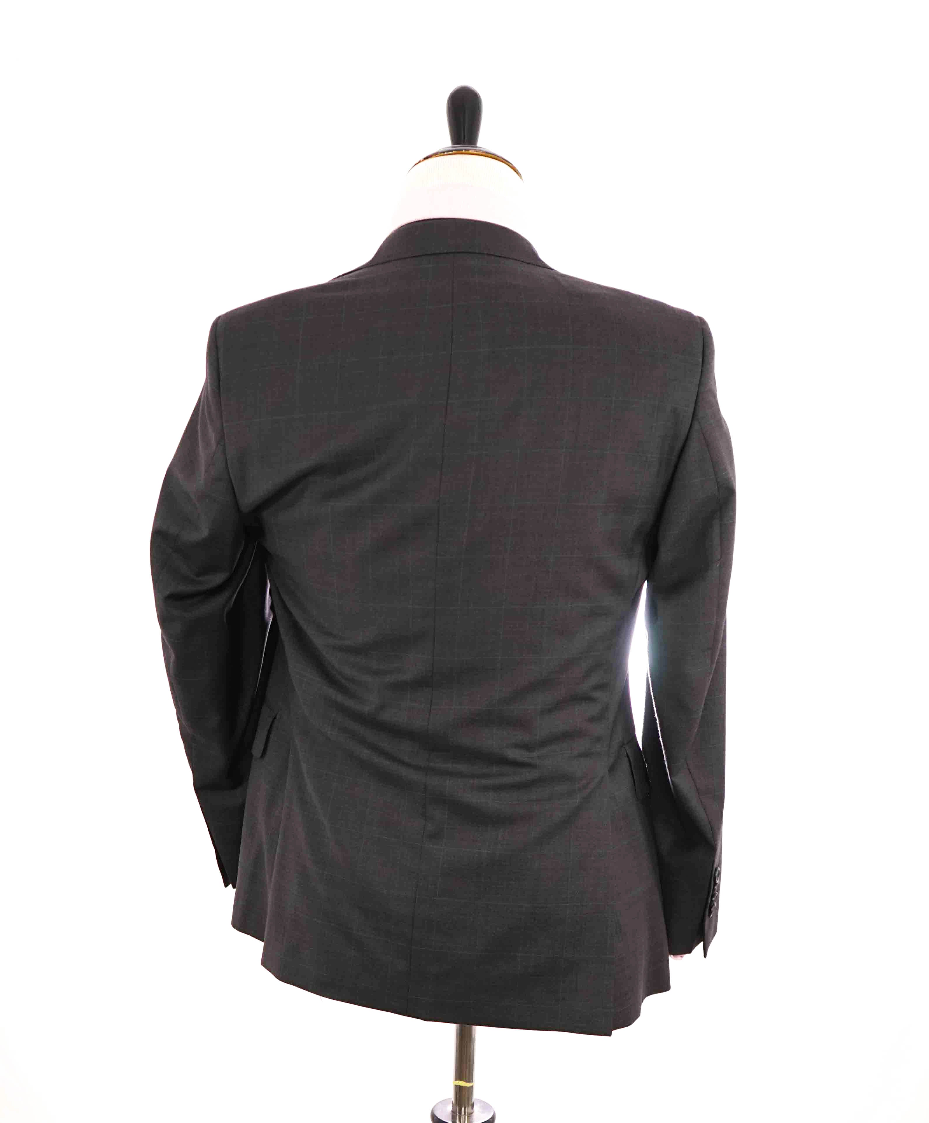 $995 ERMENEGILDO ZEGNA -By SAKS FIFTH AVENUE Gray Windowpane Blazer-36S