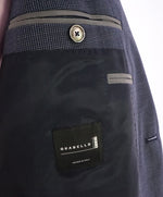 HUGO BOSS - "Guabello" Italian Fabric Blue MicroCheck Blazer Pearl Buttons - 44R
