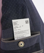 HUGO BOSS - "Guabello" Italian Fabric Blue MicroCheck Blazer Pearl Buttons - 44R