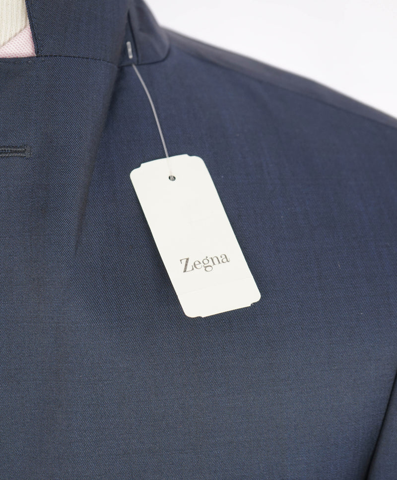 Z ZEGNA - MOHAIR Blend Blue Drop 8 Slim Wool Suit - 36R