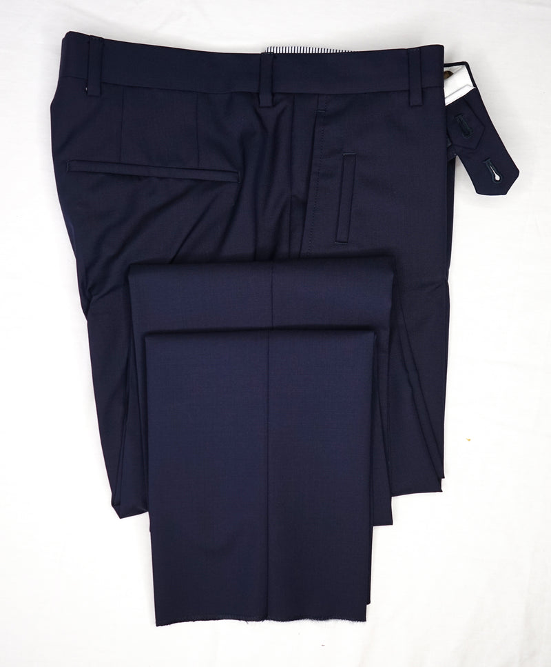 ELEVENTY - "PLATINUM" Hand Made Blue Peak Lapel Tuxedo Unconstructed - 36R